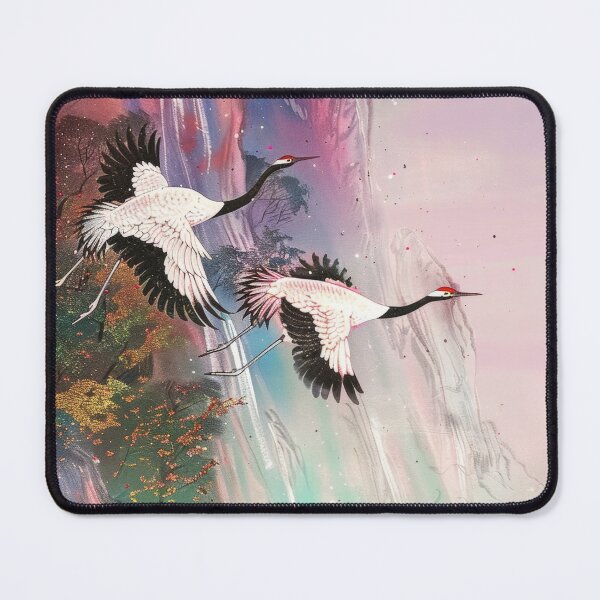 Item preview, Mystic Mountains and Cranes - Chinese Landscape Art designed and sold by Piotrek0001.