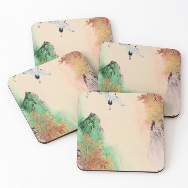 Item preview, Mystic Mountains and Cranes - Chinese Landscape Art designed and sold by Piotrek0001.