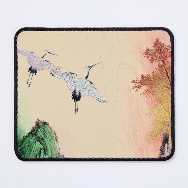 Item preview, Mystic Mountains and Cranes - Chinese Landscape Art designed and sold by Piotrek0001.