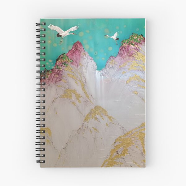 Item preview, Mystic Mountains and Cranes - Chinese Landscape Art designed and sold by Piotrek0001.