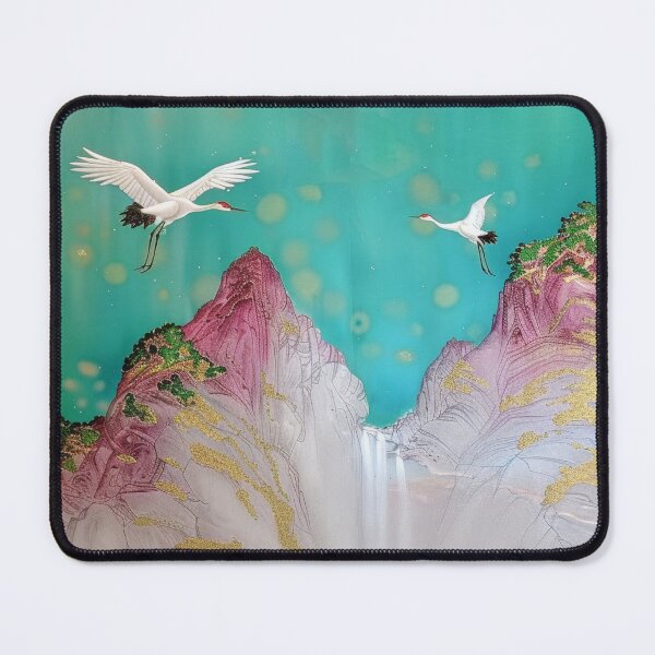 Item preview, Mystic Mountains and Cranes - Chinese Landscape Art designed and sold by Piotrek0001.