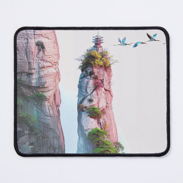 Item preview, Copy of Mystic Mountains and Cranes - Chinese Landscape Art designed and sold by Piotrek0001.