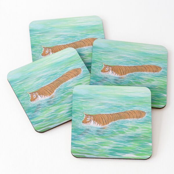 Item preview, Swimming Tiger designed and sold by CindysArtStudio.