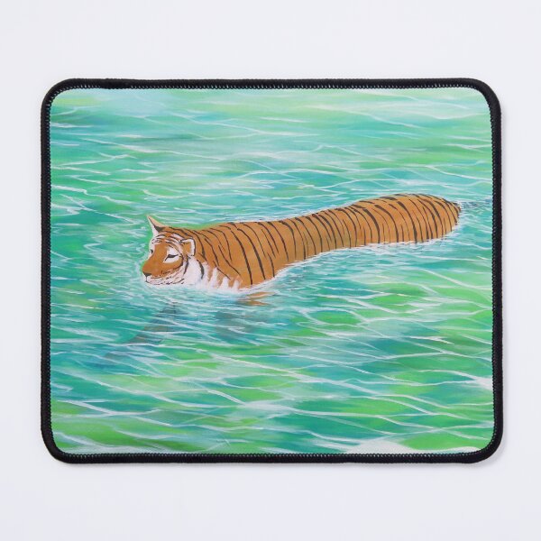 Item preview, Swimming Tiger designed and sold by CindysArtStudio.