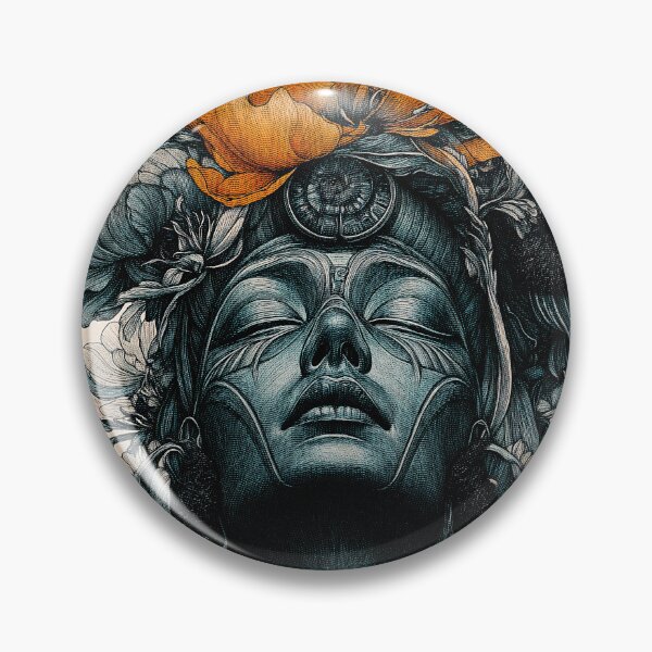 Item preview, Serene Goddess with Blooming Floral Crown Surreal Art designed and sold by Qim X Fantasy.