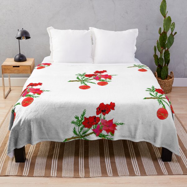 Item preview, Christmas tree branch Christmas flower Amaryllis poinsettias designed and sold by Artstastic.