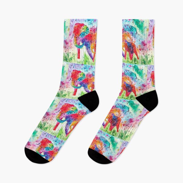 Item preview, Colourful Mother and Baby Elephants designed and sold by Casimirasart.