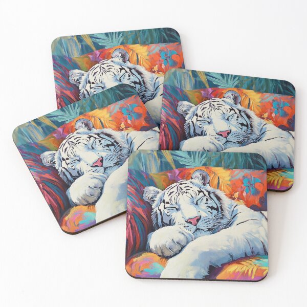 Item preview, Cute Sleeping White Tiger designed and sold by The Deep Studio.