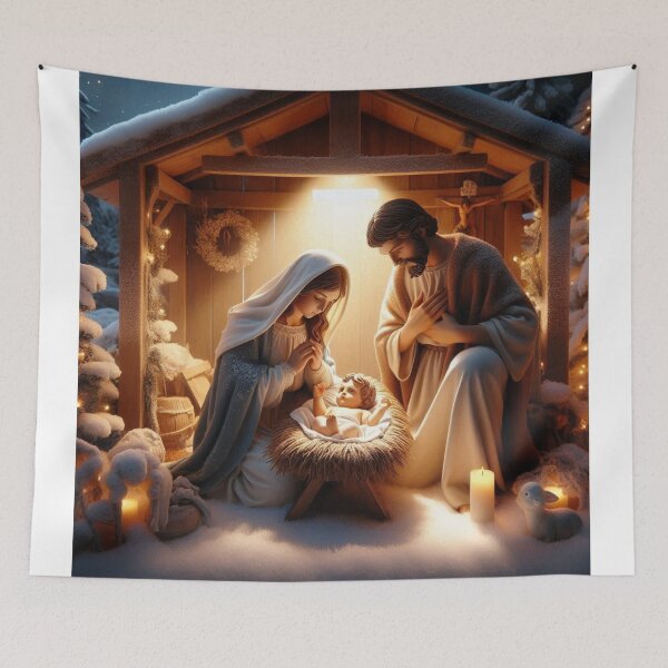 Item preview, Mary and Joseph cradling baby Jesus designed and sold by Dominika Farkašová.