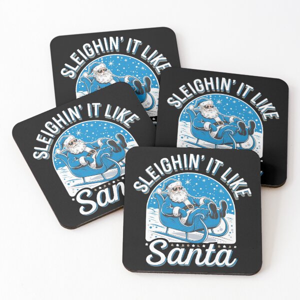Item preview, Sleighin' It Like Santa: Blue and White Christmas Design designed and sold by Rio77 Styles.