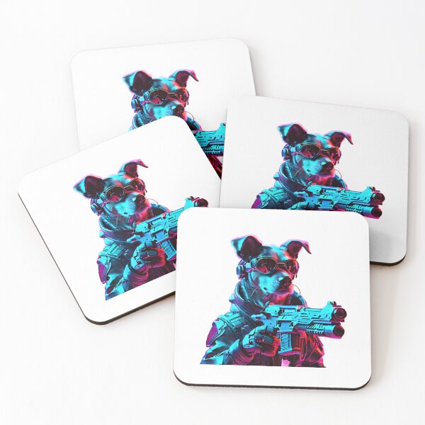 Item preview,  CyberPunk dog with gun in hand designed and sold by CyberArtShop.