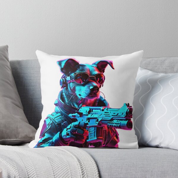 Item preview,  CyberPunk dog with gun in hand designed and sold by CyberArtShop.