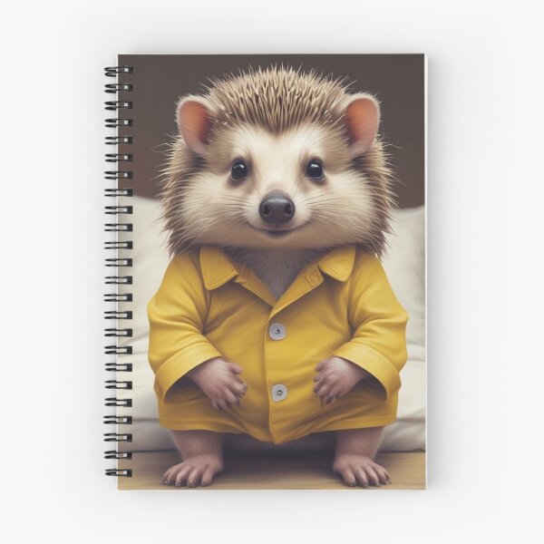 Item preview, Hedgehog in yellow pyjamas designed and sold by GasconyPassion.