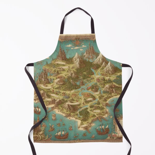 Item preview, Detailed fantasy map illustration designed and sold by Dominika Farkašová.