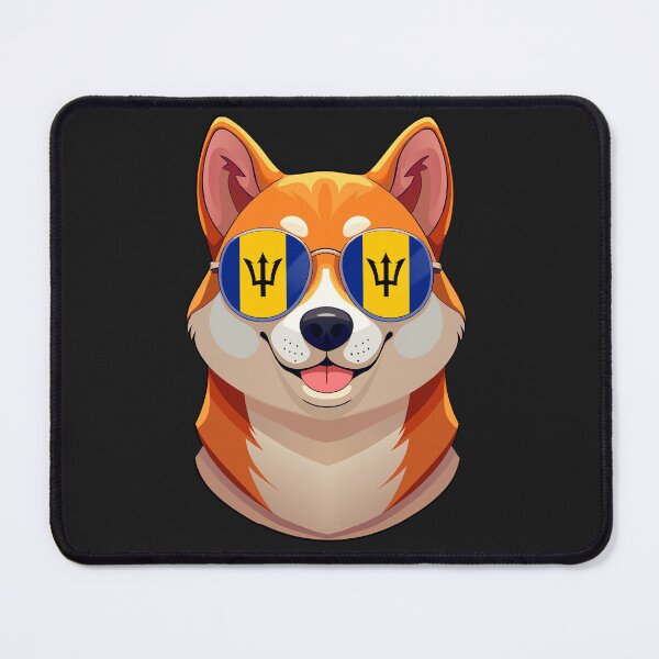 Item preview, Vintage Patriotic Shiba Inu Bajan Flag designed and sold by DreamBrushy.