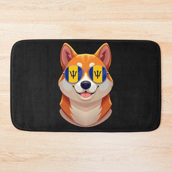 Item preview, Vintage Patriotic Shiba Inu Bajan Flag designed and sold by DreamBrushy.