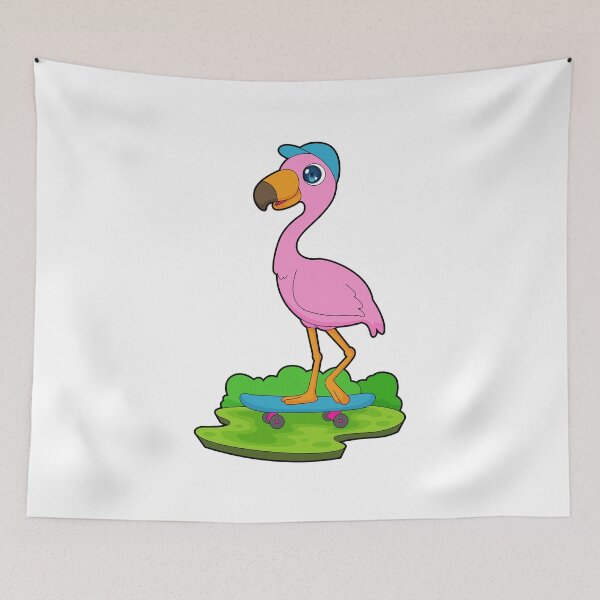 Item preview, Flamingo Skater Skateboard designed and sold by Snabdesign84.