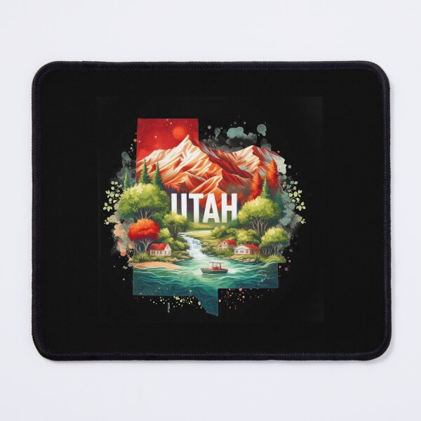 Item preview, Utah retro travel map of United States designed and sold by CleanDecor.