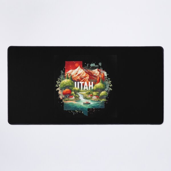 Item preview, Utah retro travel map of United States designed and sold by CleanDecor.