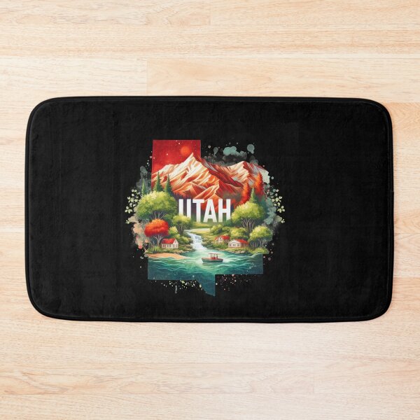 Item preview, Utah retro travel map of United States designed and sold by CleanDecor.