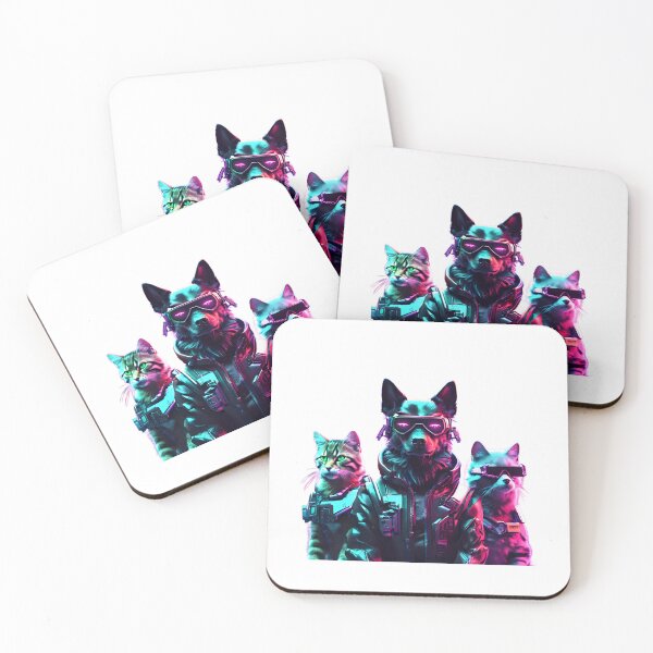 Item preview,  CyberPunk team dog and cat designed and sold by CyberArtShop.