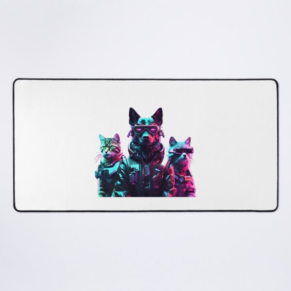 Item preview, CyberPunk team dog and cat designed and sold by CyberArtShop.