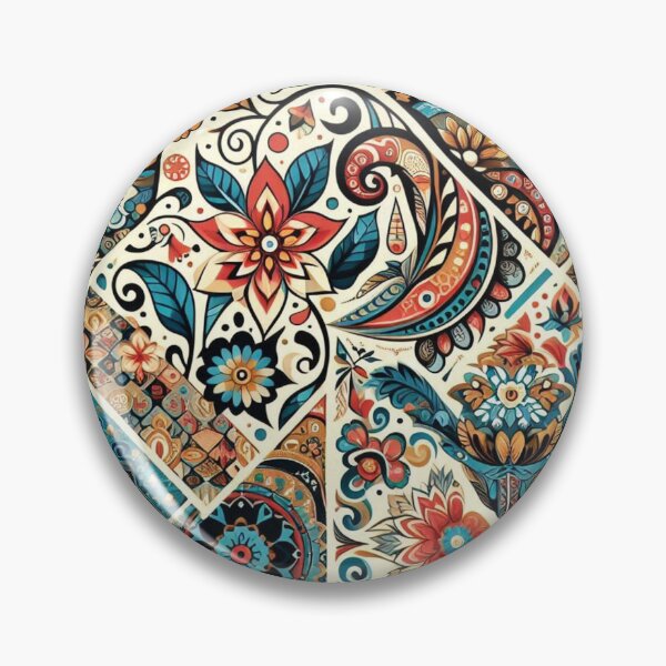 Item preview, african tribal motifs blended with florals designed and sold by Dominika Farkašová.