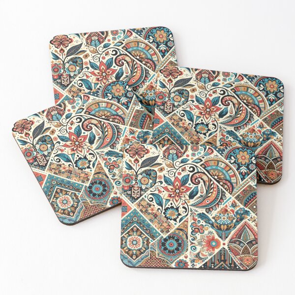 Item preview, african tribal motifs blended with florals designed and sold by Dominika Farkašová.