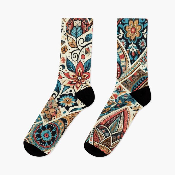 Item preview, african tribal motifs blended with florals designed and sold by Dominika Farkašová.