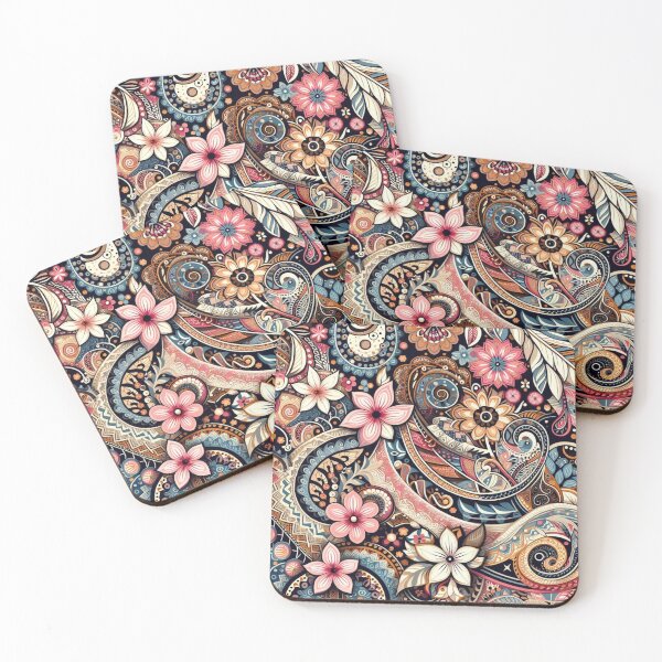 Item preview, indian paisleys with scandinavian folk designed and sold by Dominika Farkašová.