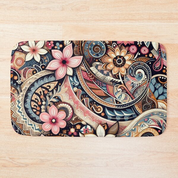 Item preview, indian paisleys with scandinavian folk designed and sold by Dominika Farkašová.