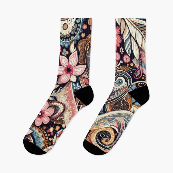 Item preview, indian paisleys with scandinavian folk designed and sold by Dominika Farkašová.