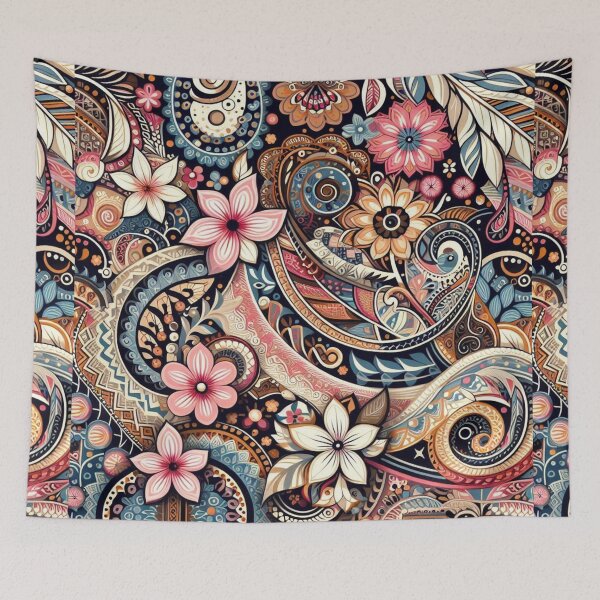 Item preview, indian paisleys with scandinavian folk designed and sold by Dominika Farkašová.