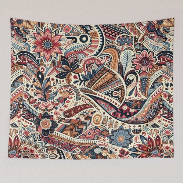 Item preview, vibrant patterns celebrating diversity, traditional motifs from different cultures designed and sold by Dominika Farkašová.