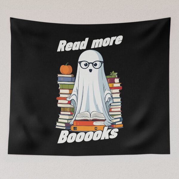 Item preview, Cute Book Lover Ghost Funny Saying designed and sold by LuminOrb.