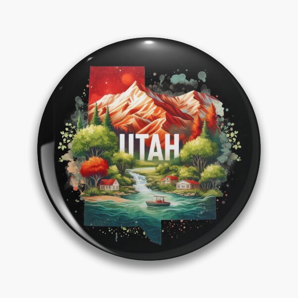 Item preview, Utah retro travel map of United States designed and sold by CleanDecor.