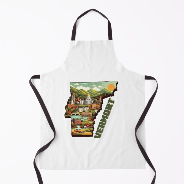 Item preview, Vermont retro travel map of United States designed and sold by CleanDecor.