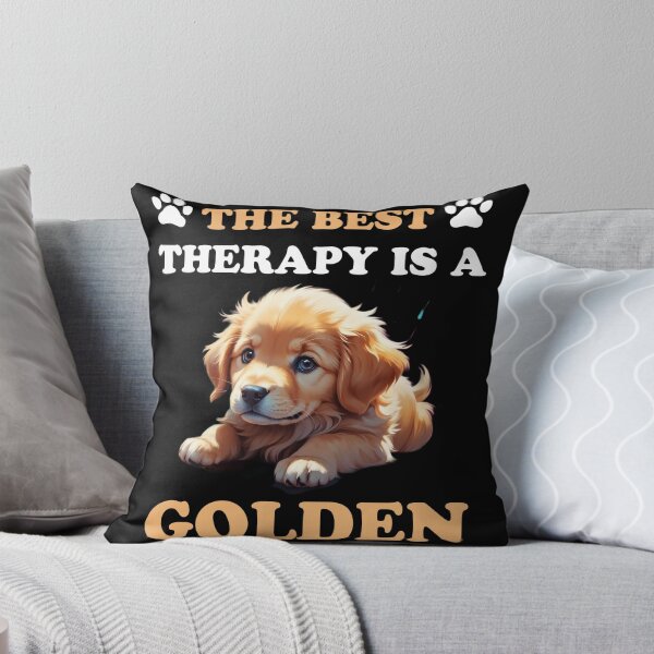 Item preview, The Best Therapy Is A Golden Retriever Dog Lovers designed and sold by ArtisticPen-art.