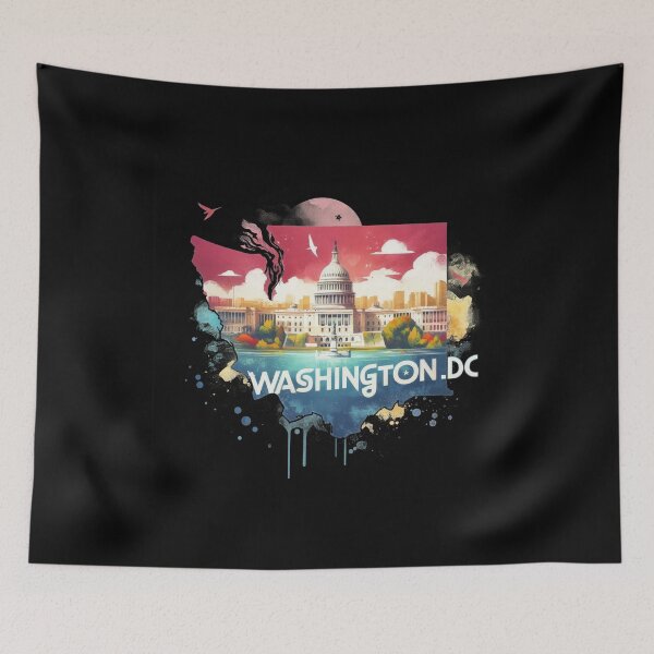 Item preview, Washington.dc retro travel map of United States designed and sold by CleanDecor.