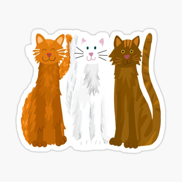 Cozy Cats Sticker