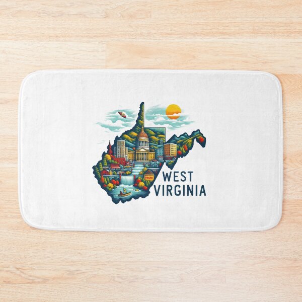 Item preview, West Virginia retro travel map of United States designed and sold by CleanDecor.