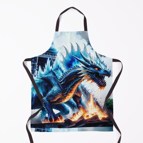 Item preview, Alvesart - Dragon 01 - Colossal Dragon and Eiffel Tower in Flames designed and sold by Alvesart.