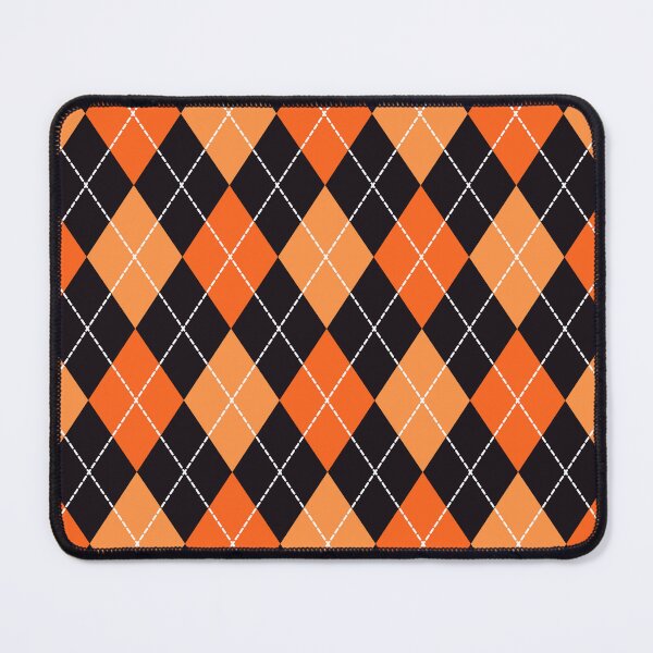 Item preview, Halloween argyle checker orange designed and sold by Dana Du.