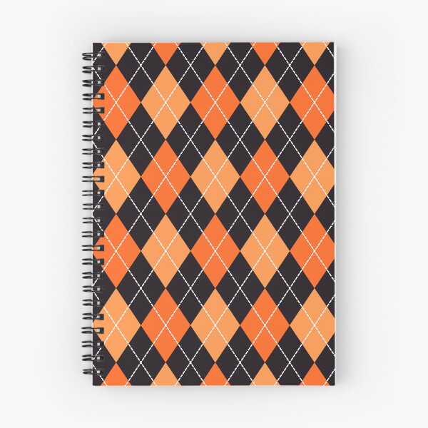 Item preview, Halloween argyle checker orange designed and sold by Dana Du.