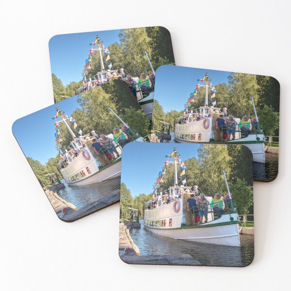 Item preview, The white little canal boat in Dalslands canal designed and sold by connyM-Sweden.
