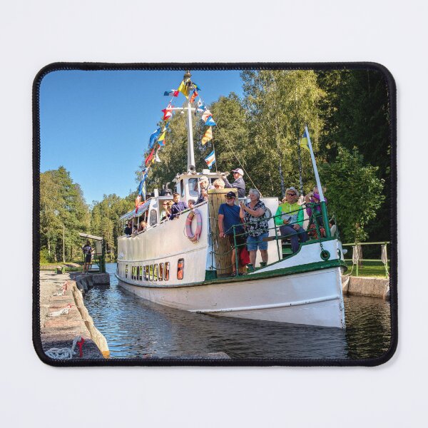 Item preview, The white little canal boat in Dalslands canal designed and sold by connyM-Sweden.