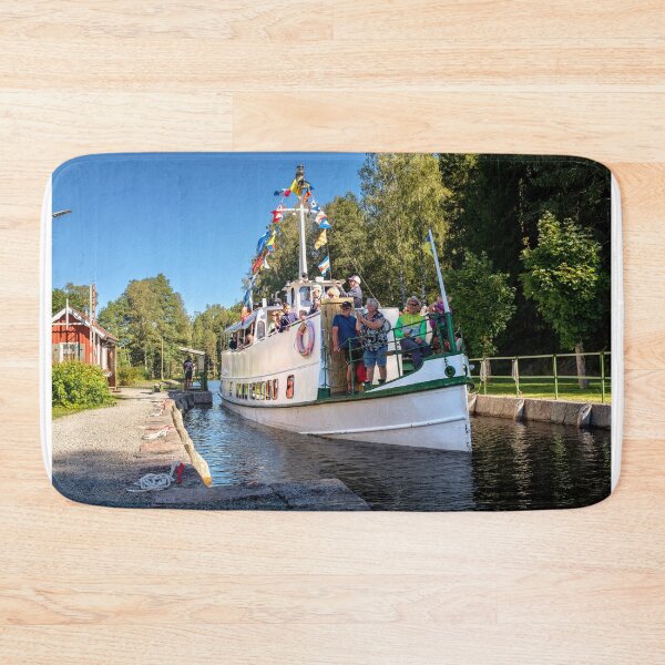Item preview, The white little canal boat in Dalslands canal designed and sold by connyM-Sweden.