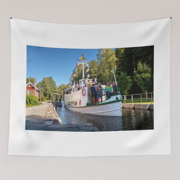 Item preview, The white little canal boat in Dalslands canal designed and sold by connyM-Sweden.