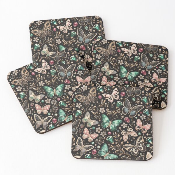Item preview, Gemstone-Accented Butterfly Pattern designed and sold by TeslaSt0re.