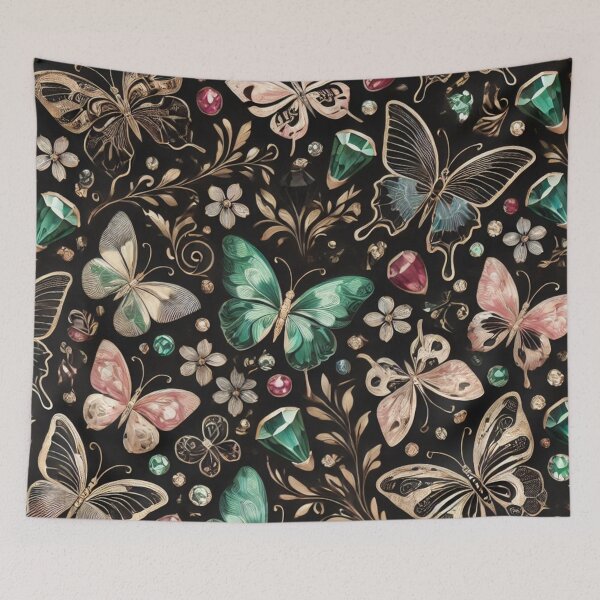 Item preview, Gemstone-Accented Butterfly Pattern designed and sold by TeslaSt0re.
